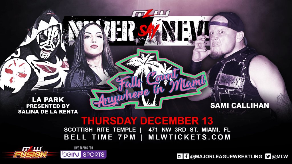 Sami Callihan replacing PCO in MLW falls count anywhere match