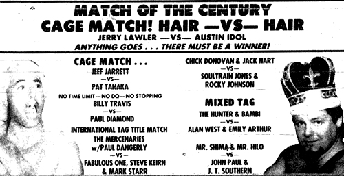 DragonKingKarl Classic Wrestling Show: The Lawler-Idol hair vs. hair match