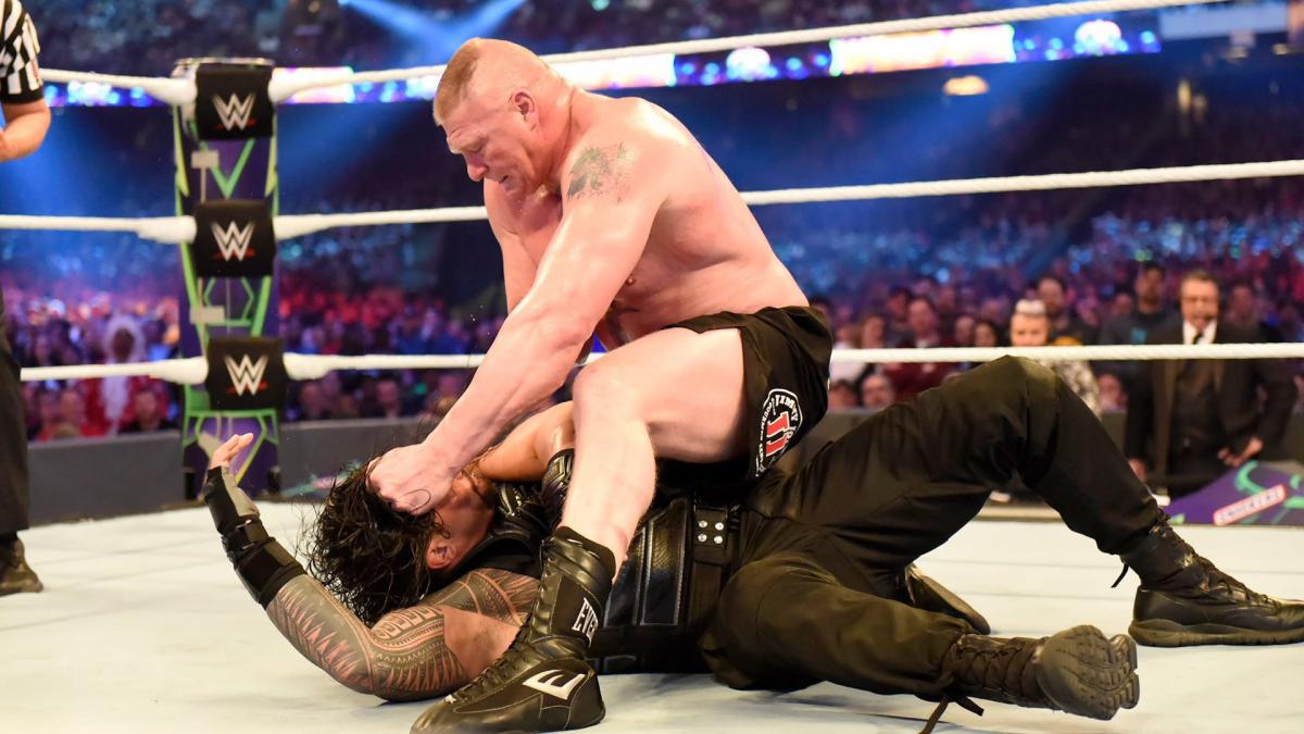 Brock Lesnar & Vince McMahon exchange words after WrestleMania