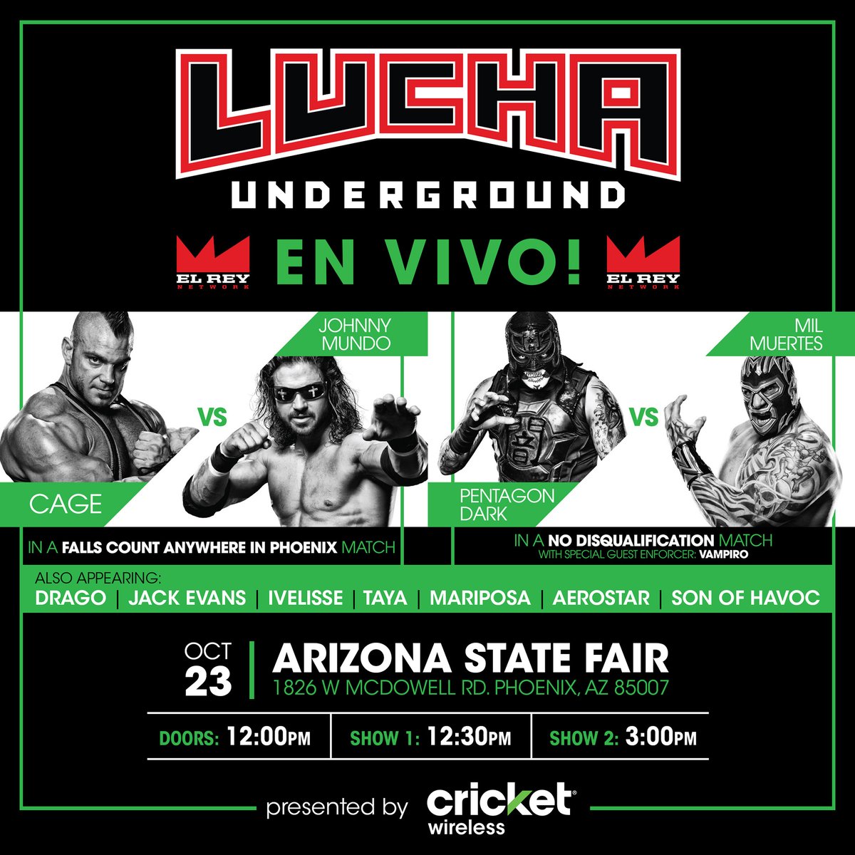 Lucha Underground Phoenix, AZ, live results: Pentagon vs. Mil Muertes