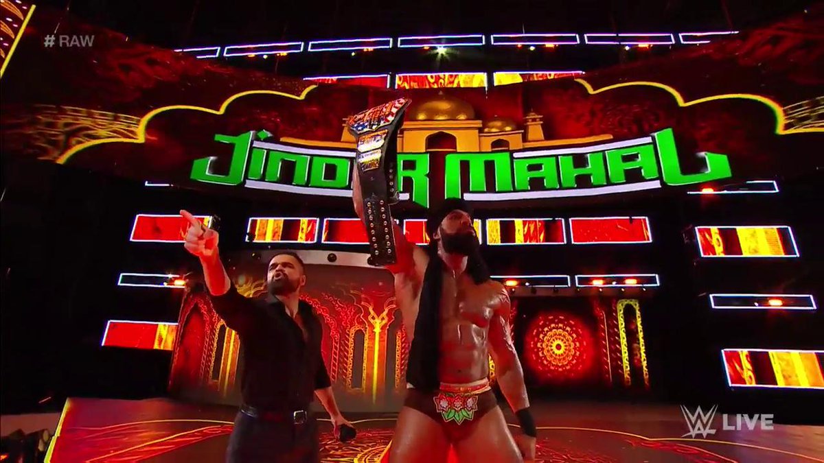 Jinder Mahal joins WWE Raw, loses United States title