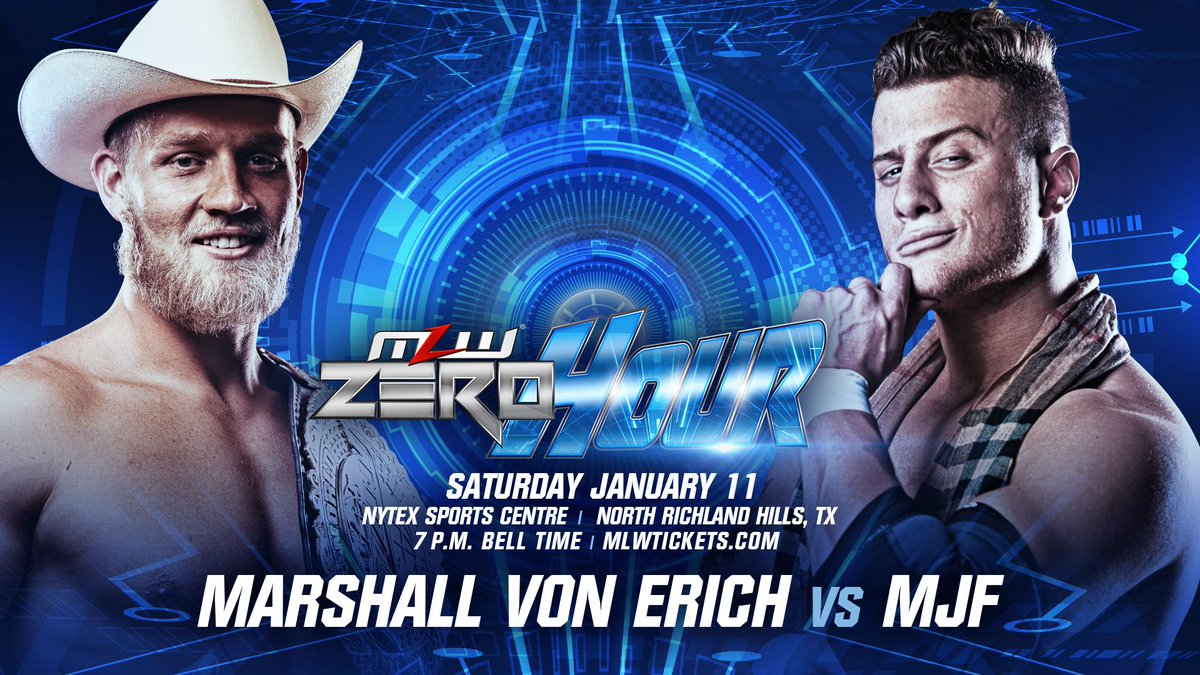 Marshall Von Erich vs. MJF added to MLW Zero Hour tapings