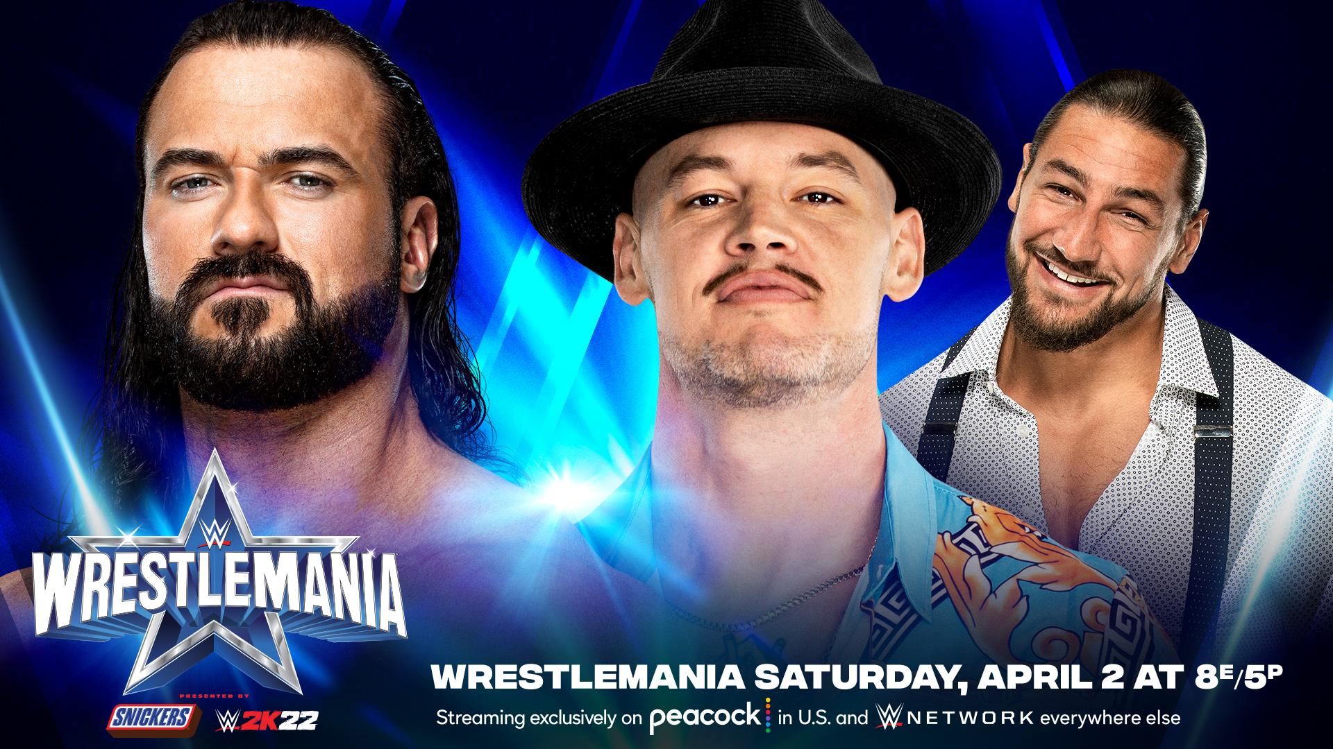 Drew McIntyre vs. Happy Corbin official for WWE WrestleMania 38 night one