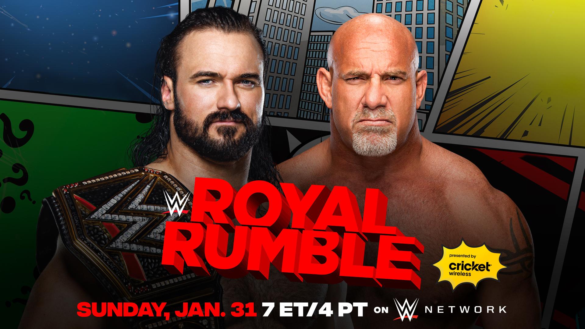 Drew McIntyre vs. Goldberg WWE title match official for Royal Rumble