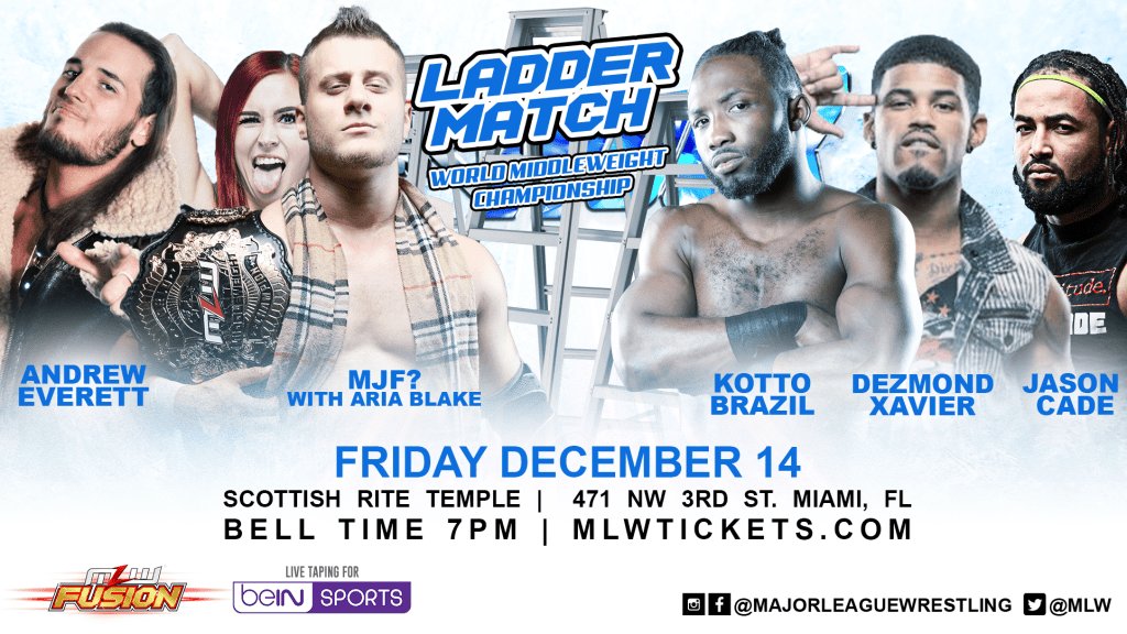 MLW notes: Middleweight title, DJZ debut, Dreamer vs. Pillman Jr.