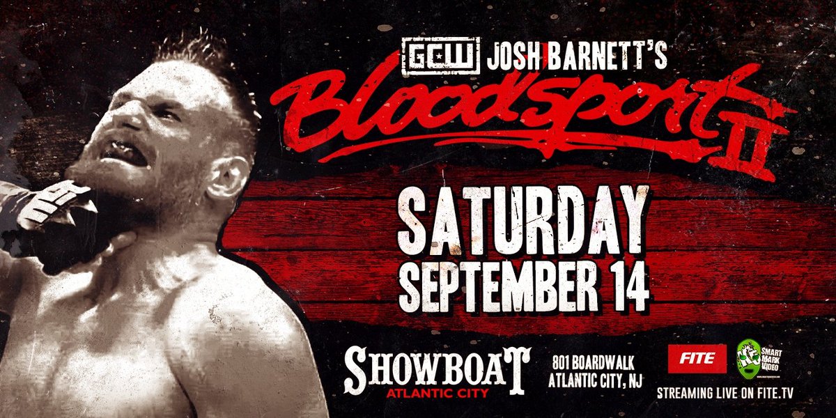 Jon Moxley facing Josh Barnett at GCW Bloodsport
