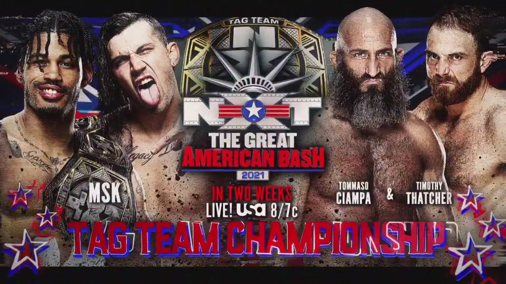 Tag Team title match announced for NXT Great American Bash
