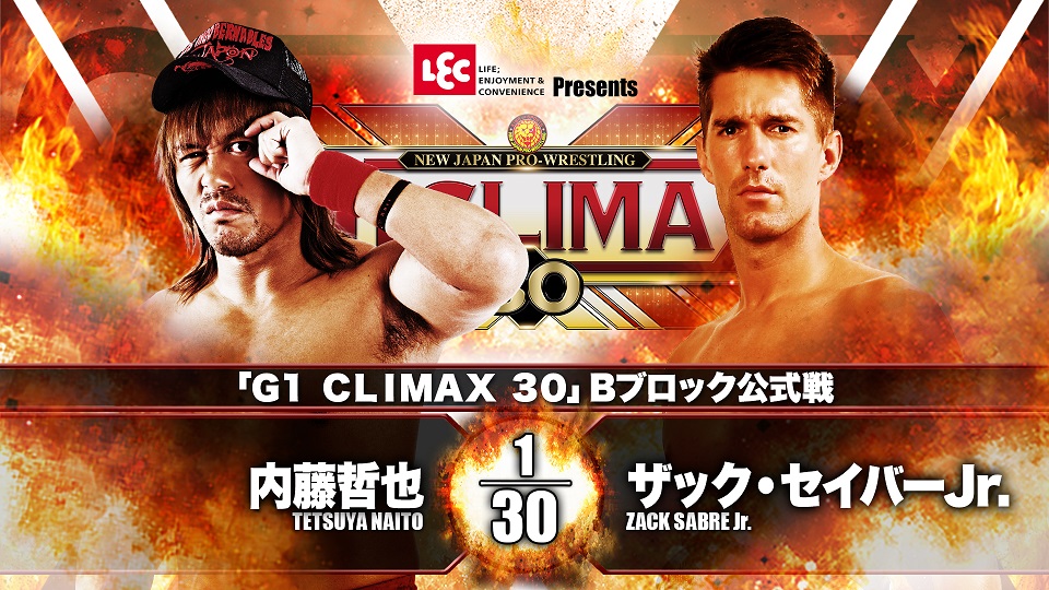 NJPW G1 Climax 30 night four live results: Naito vs. Sabre