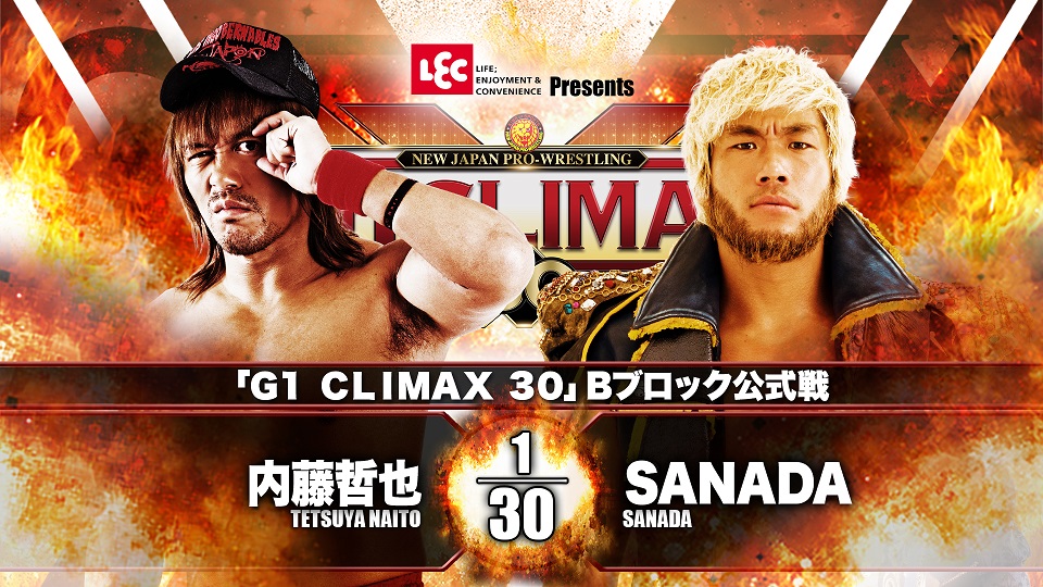 NJPW G1 Climax 30 night eight live results: Naito vs. SANADA