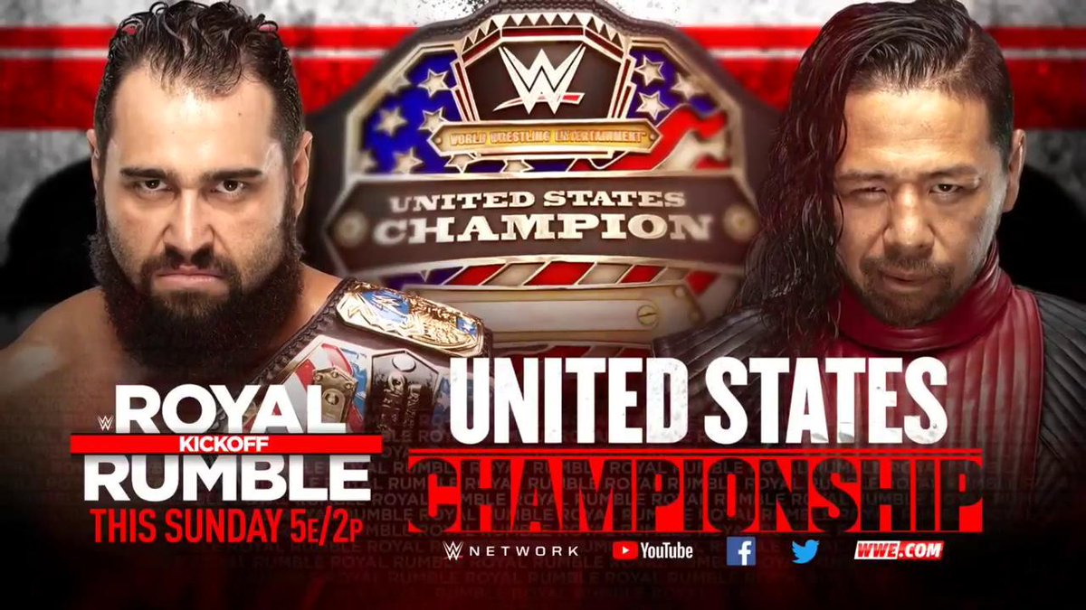 Two title matches airing on WWE Royal Rumble pre-show
