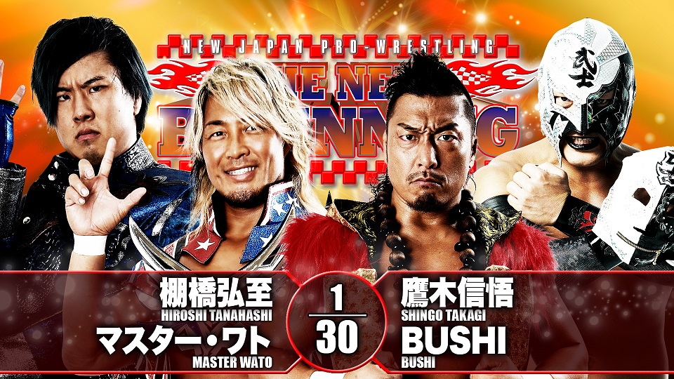 NJPW Road to The New Beginning results: Tanahashi & Wato vs. LIJ
