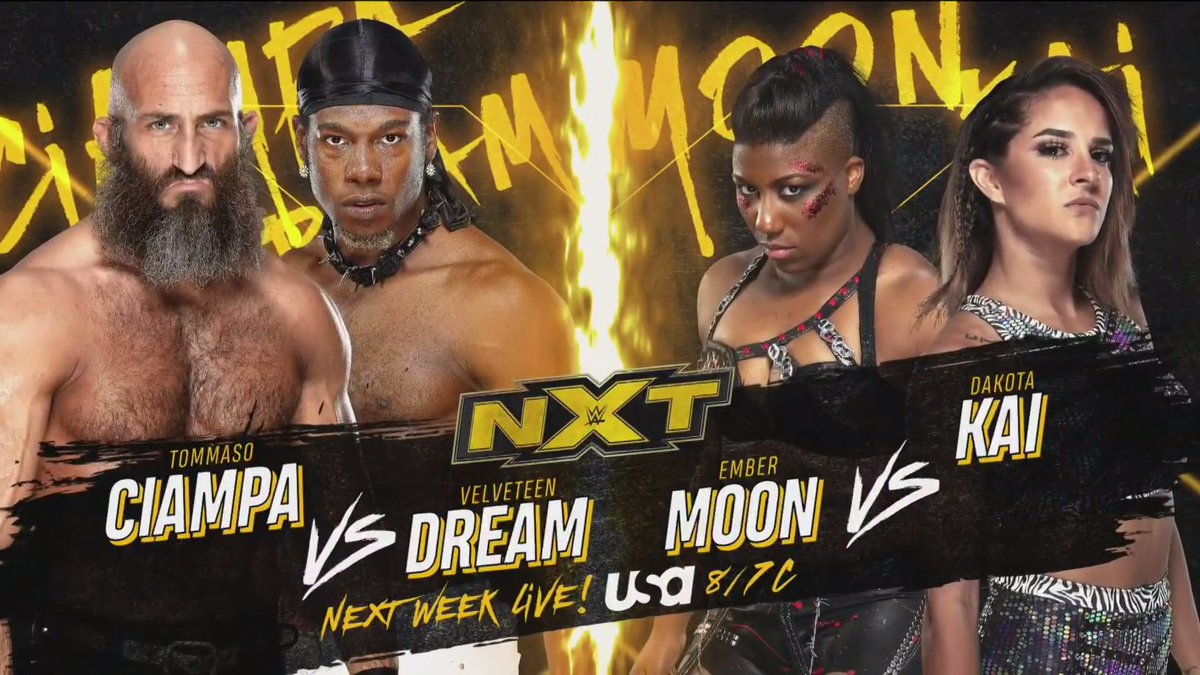 WWE announces two matches for next week’s NXT