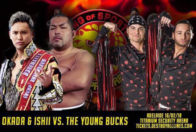Okada & Ishii vs. Young Bucks to headline NJPW show in Adelaide