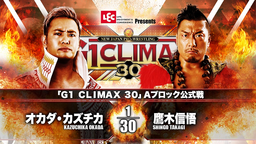 NJPW G1 Climax 30 night 13 results: Okada vs. Shingo Takagi