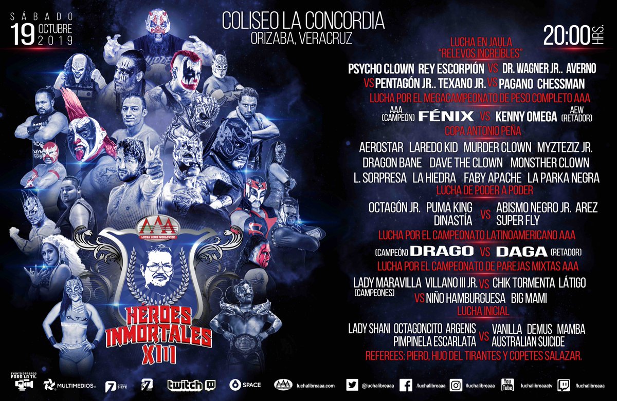 Kenny Omega vs. Fenix set for AAA Heroes Inmortales