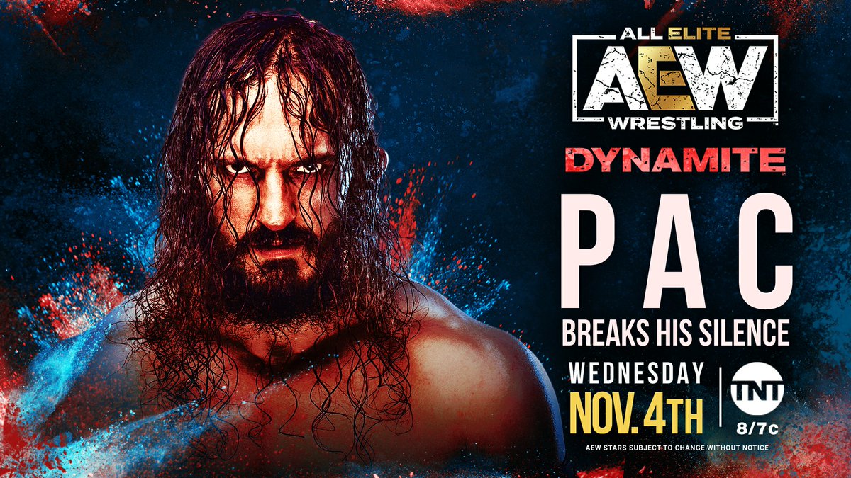 PAC to ‘break his silence’ on AEW Dynamite