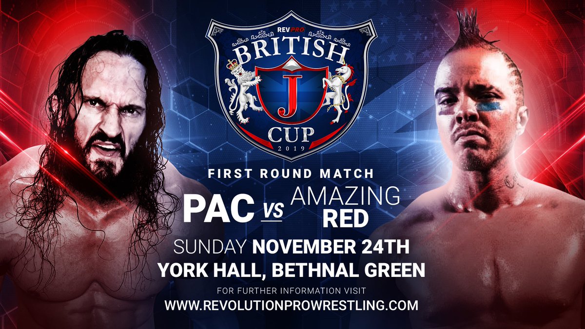 PAC to face Amazing Red in first round of RevPro British J-Cup