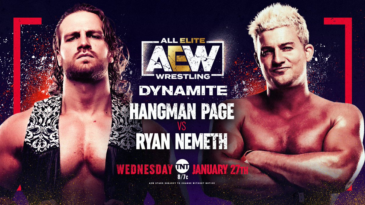 Hangman Page vs. Ryan Nemeth announced for AEW Dynamite