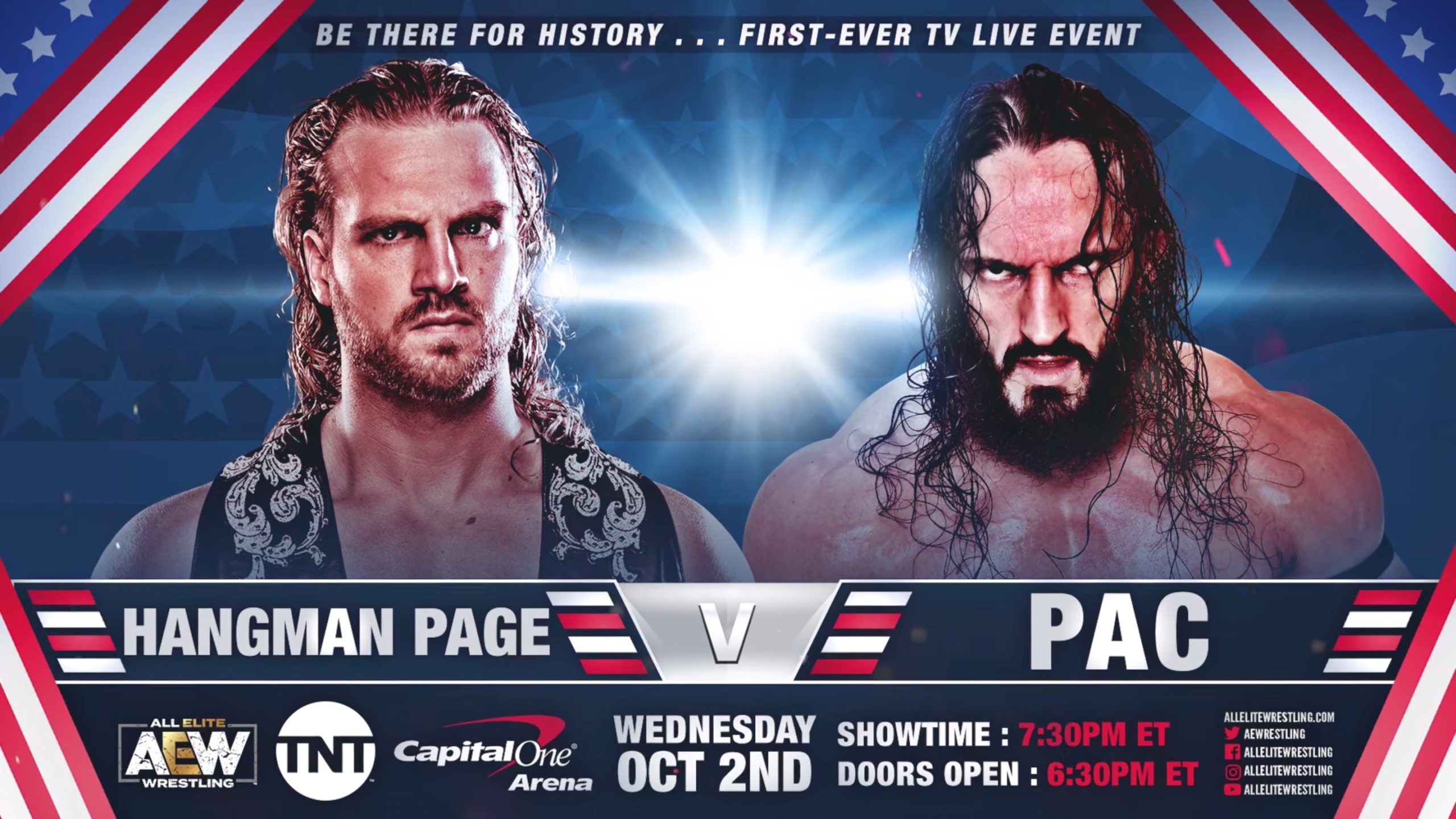 Hangman Page facing PAC on AEW Dynamite premiere