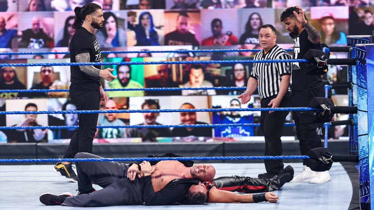 WWE SmackDown video highlights: Adam Pearce wins gauntlet match