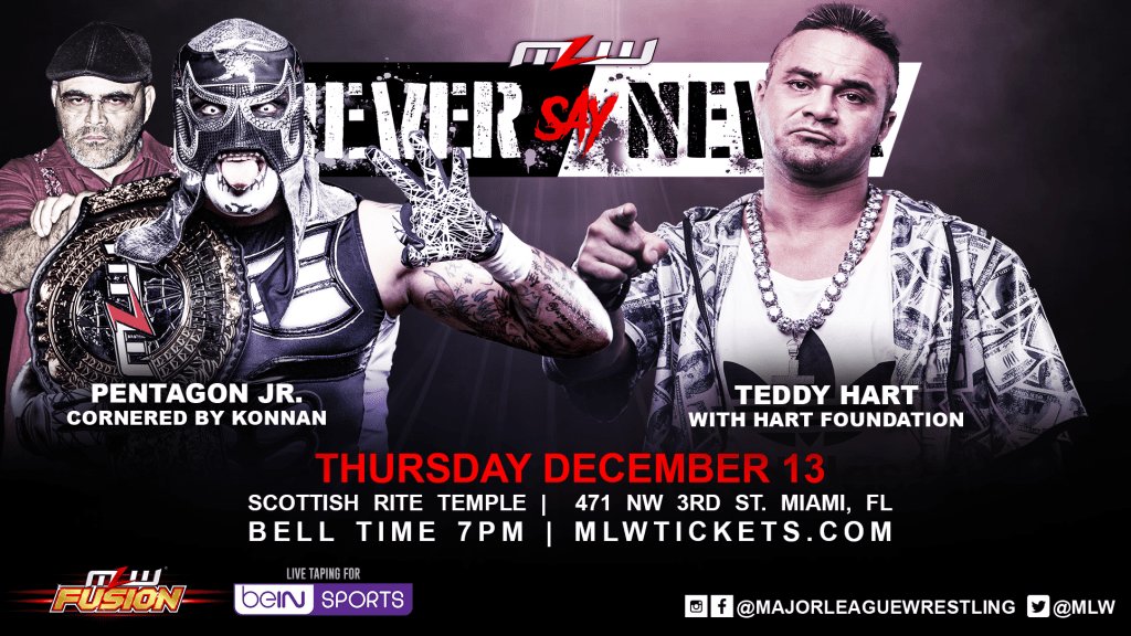 MLW TV taping spoilers: Pentagon Jr. vs. Teddy Hart