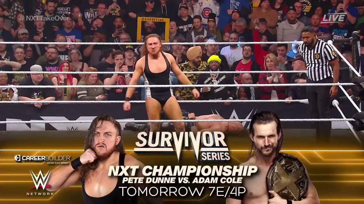 NXT title match official for WWE Survivor Series