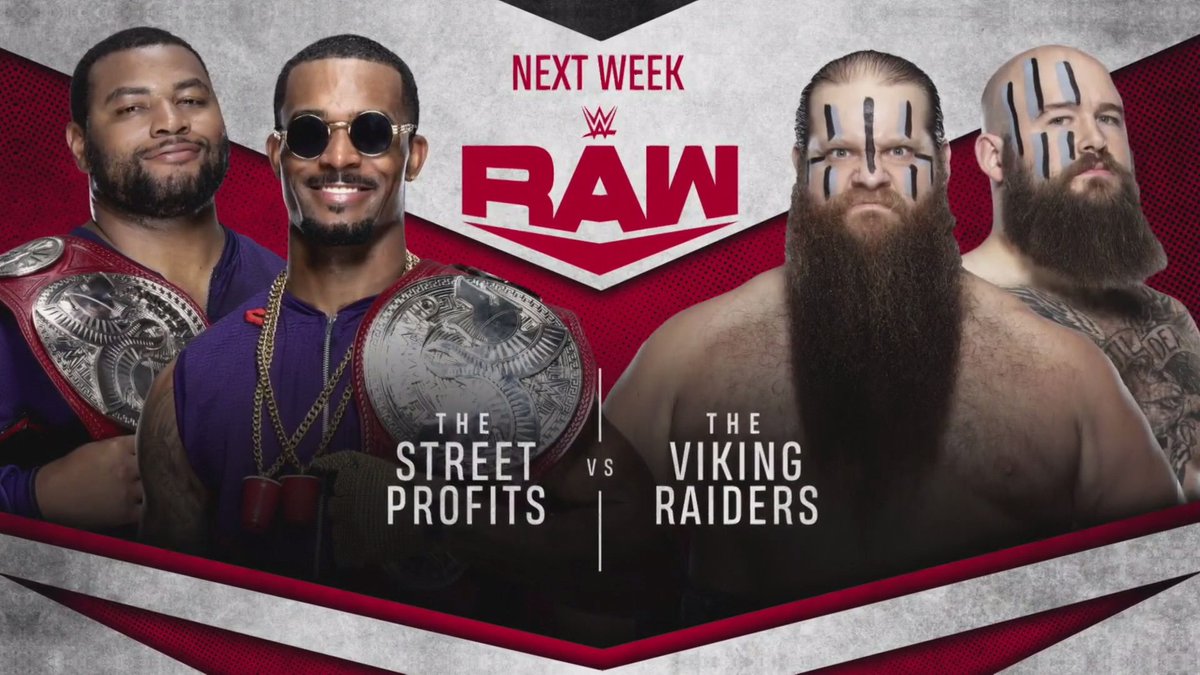 The Street Profits vs. Viking Raiders set for next week’s WWE Raw
