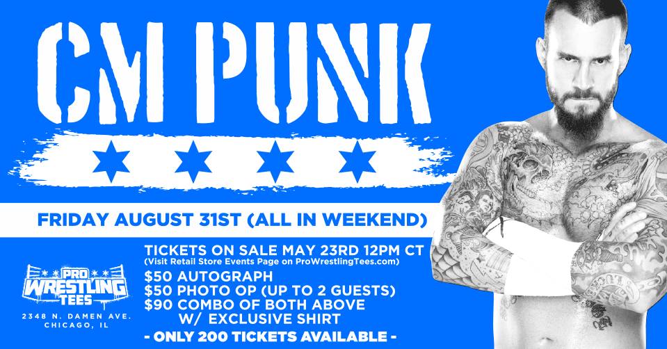 CM Punk meet and greet set for All In weekend
