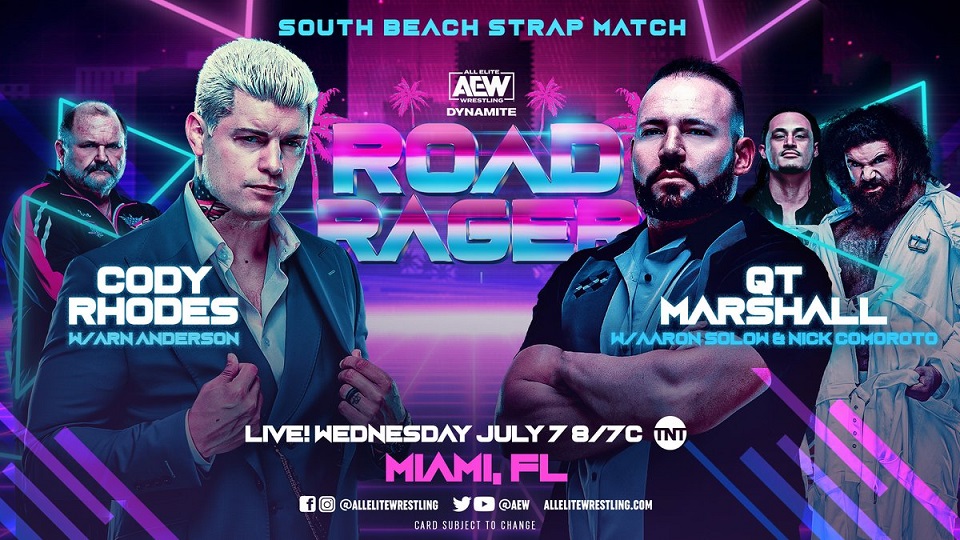 Cody Rhodes vs. QT Marshall strap match set for AEW Road Rager