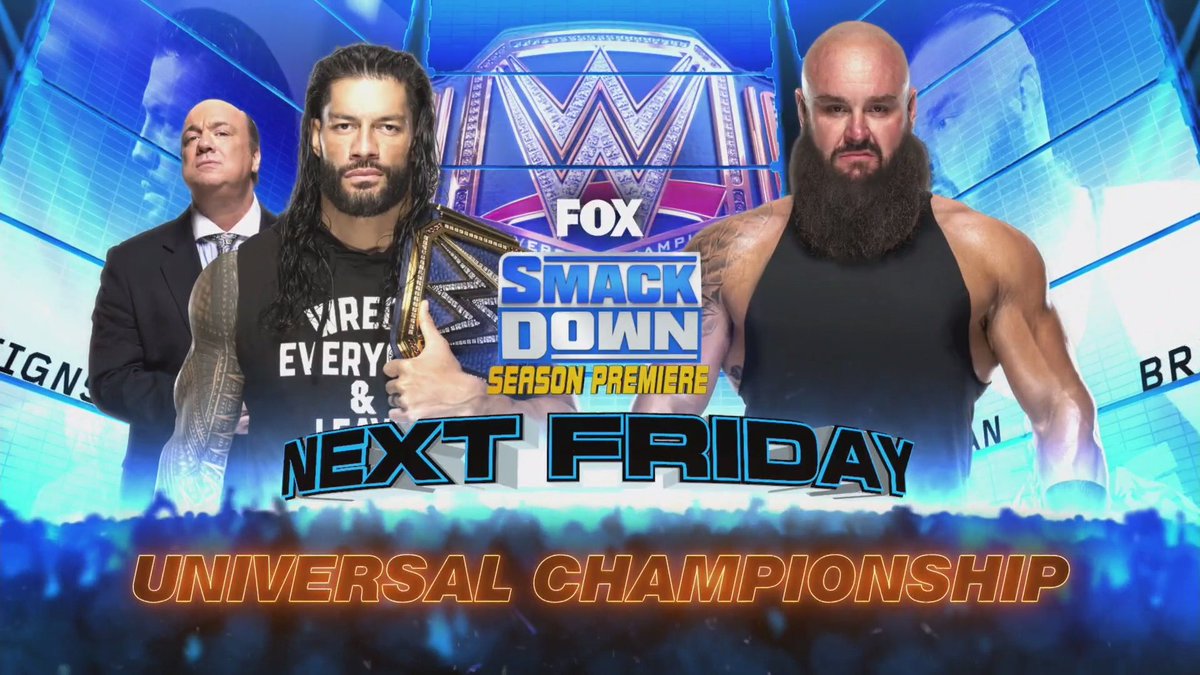 Universal title match set for WWE SmackDown season premiere