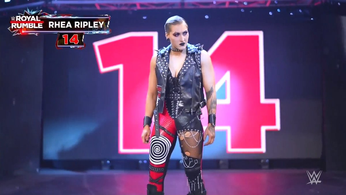 Rhea Ripley and Damian Priest appear at WWE Royal Rumble