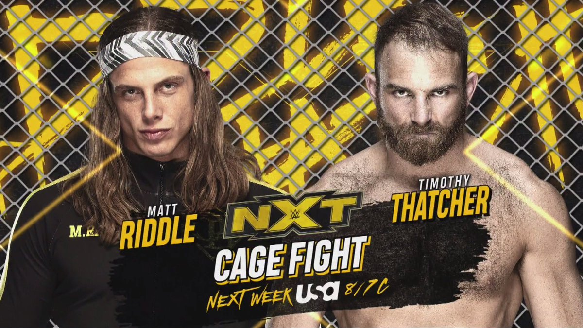 Matt Riddle vs. Timothy Thatcher ‘cage fight’ set for next week’s NXT