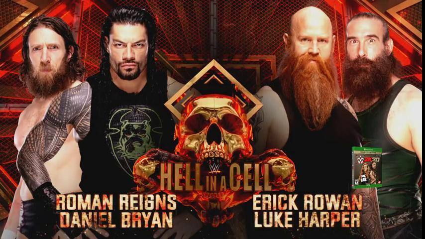 Reigns & Bryan vs. Rowan & Harper official for WWE Hell in a Cell