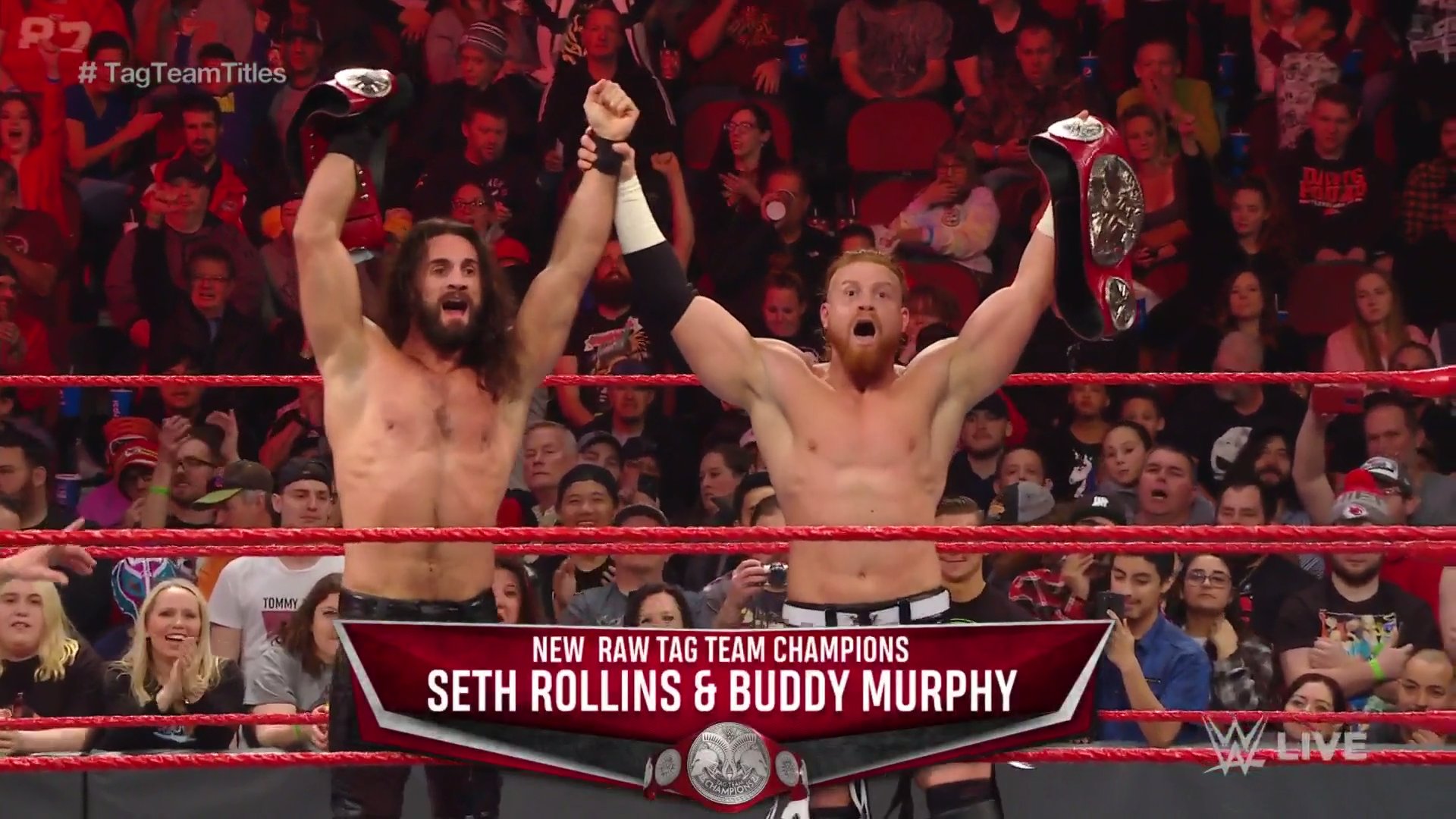 Seth Rollins and Buddy Murphy win WWE Raw Tag Team titles