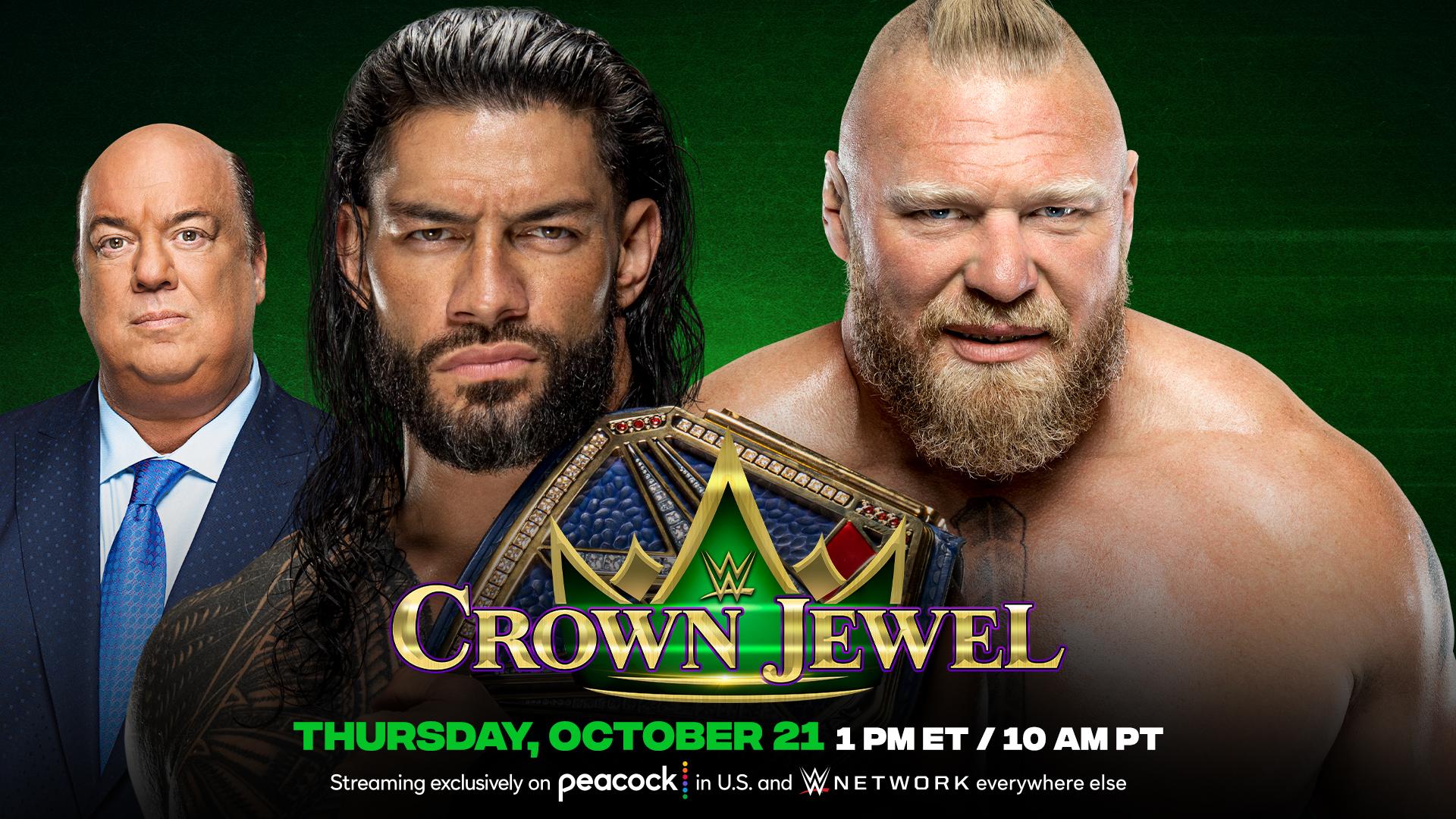 Roman Reigns vs. Brock Lesnar official for WWE Crown Jewel