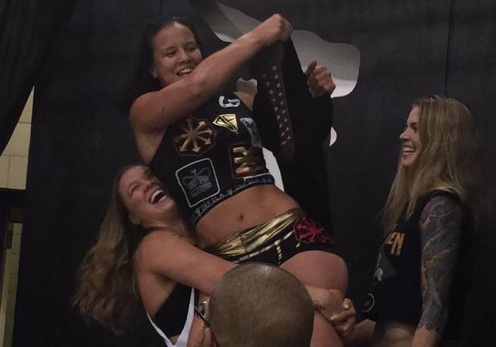 Ronda Rousey appears at AIW in Cleveland on Friday night