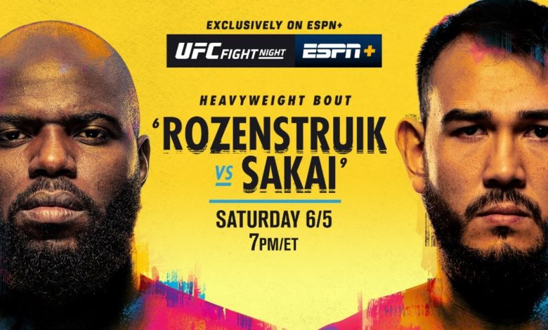 UFC on ESPN+ 47 live results: Rozenstruik vs. Sakai