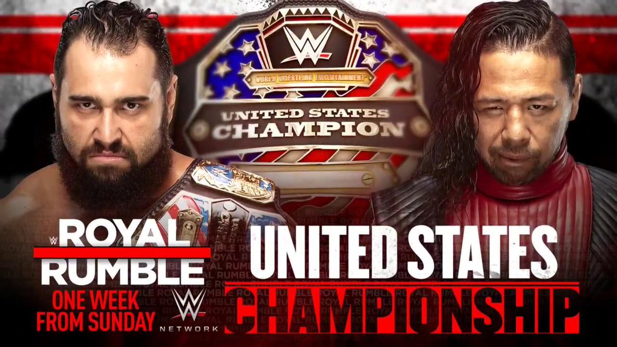 United States title match set for WWE Royal Rumble