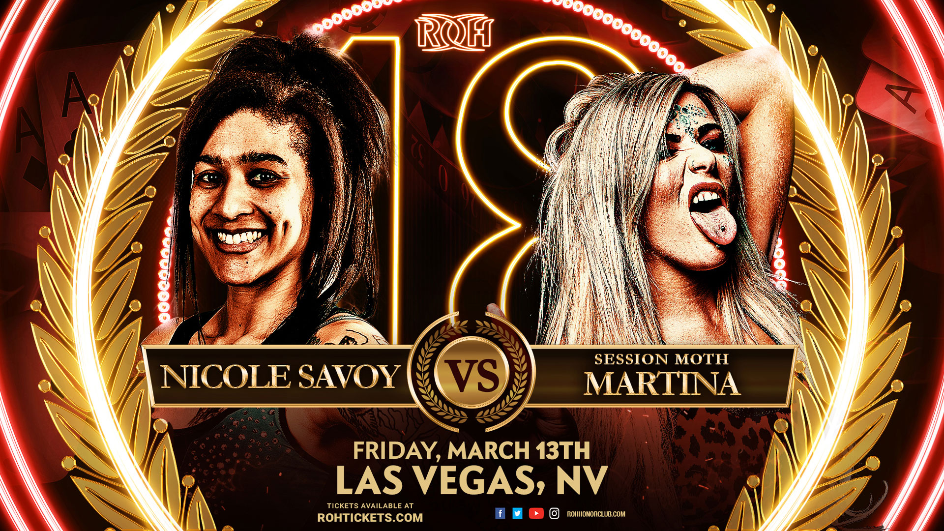 Session Moth Martina vs. Nicole Savoy set for ROH 18th Anniversary