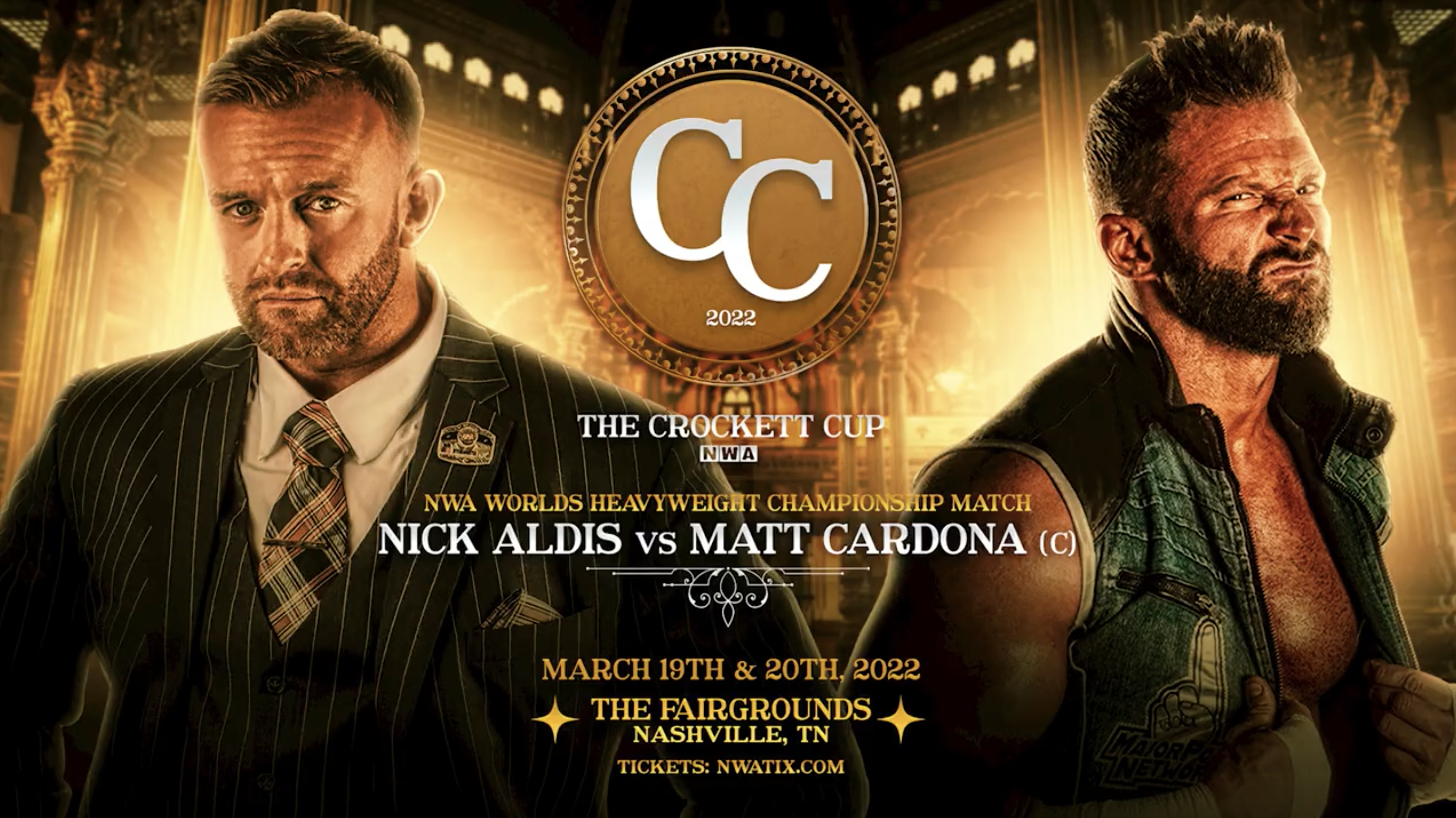 Matt Cardona vs. Nick Aldis NWA World title match set for Crockett Cup