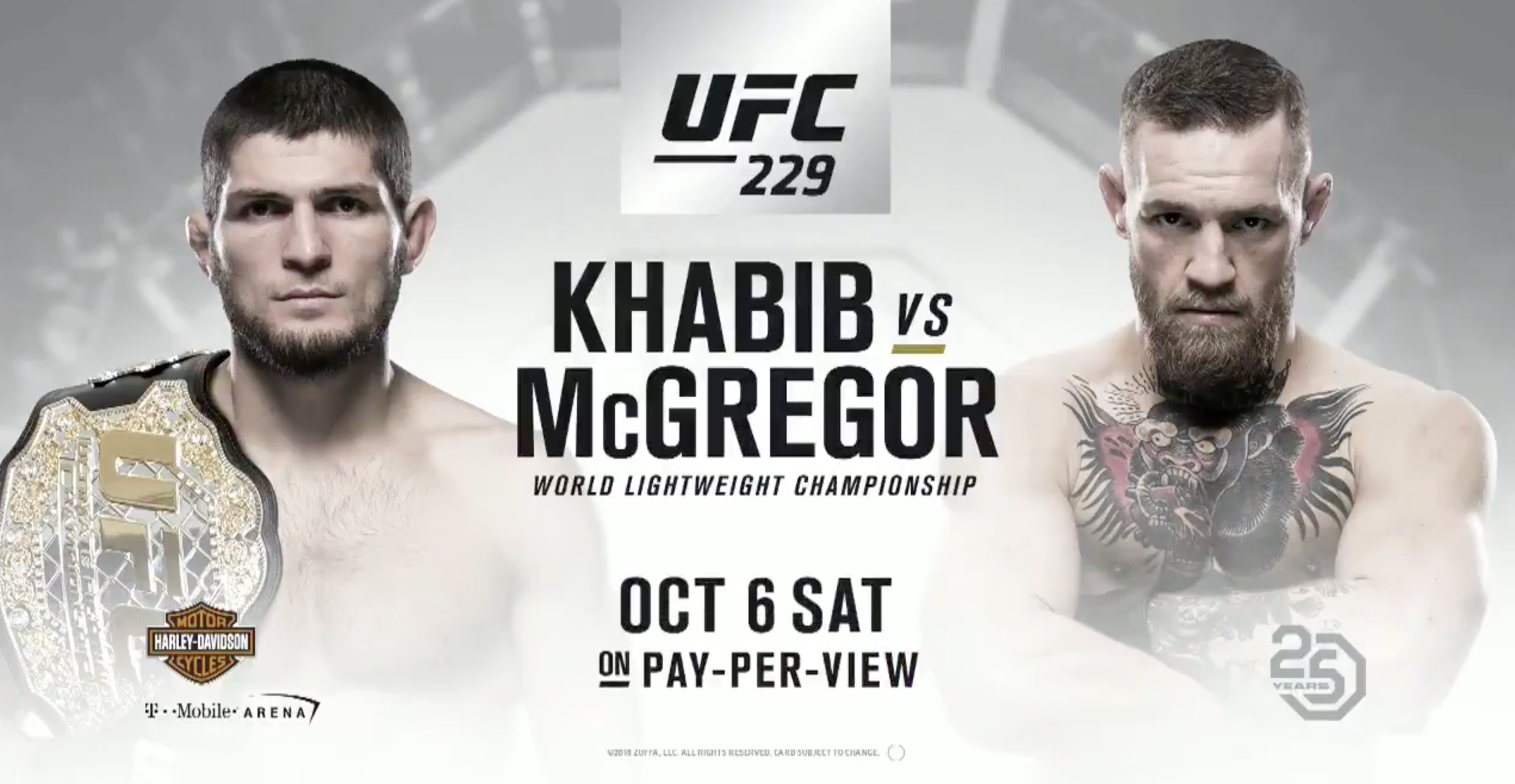 Conor McGregor-Khabib Nurmagomedov set for October’s UFC 229