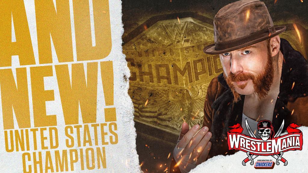 Sheamus wins United States title at WWE WrestleMania 37