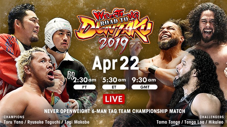 NJPW Road to Wrestling Dontaku results: Six-Man titles on the line