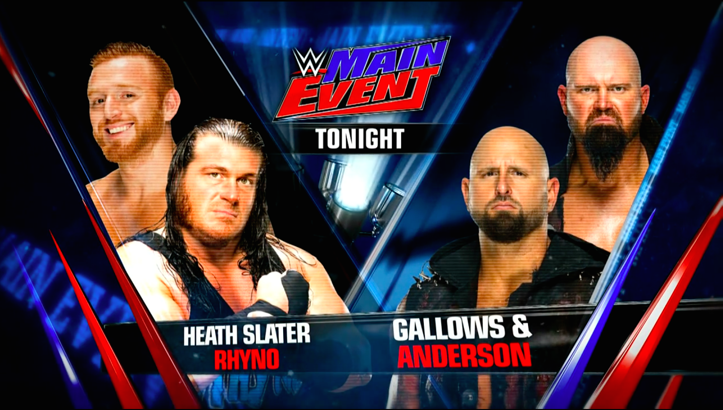 WWE Main Event results: Slater & Rhyno vs. Gallows & Anderson
