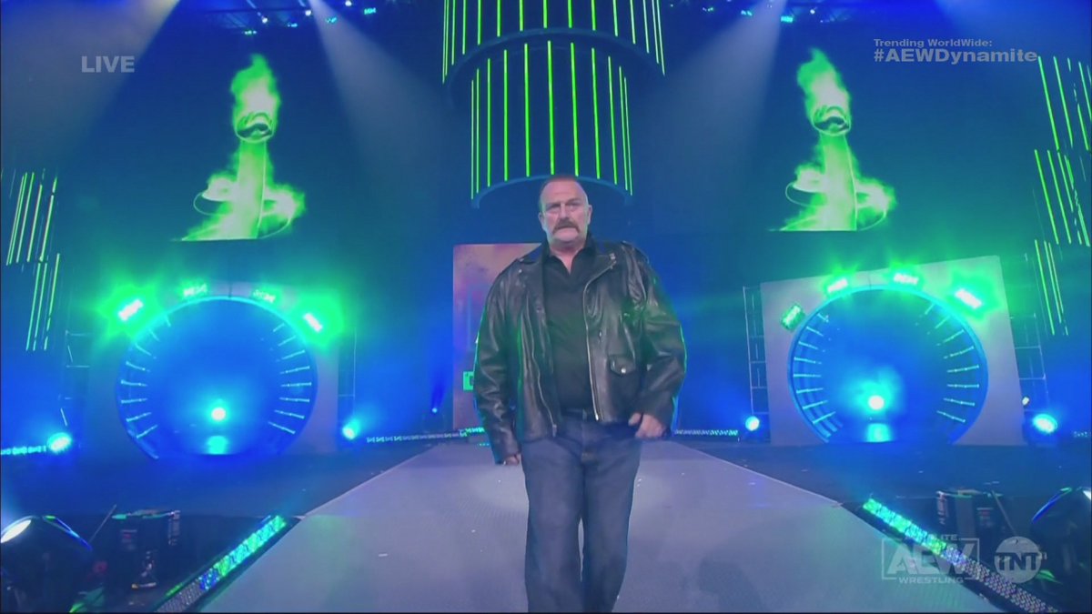 Jake Roberts appears on AEW Dynamite, touts new client