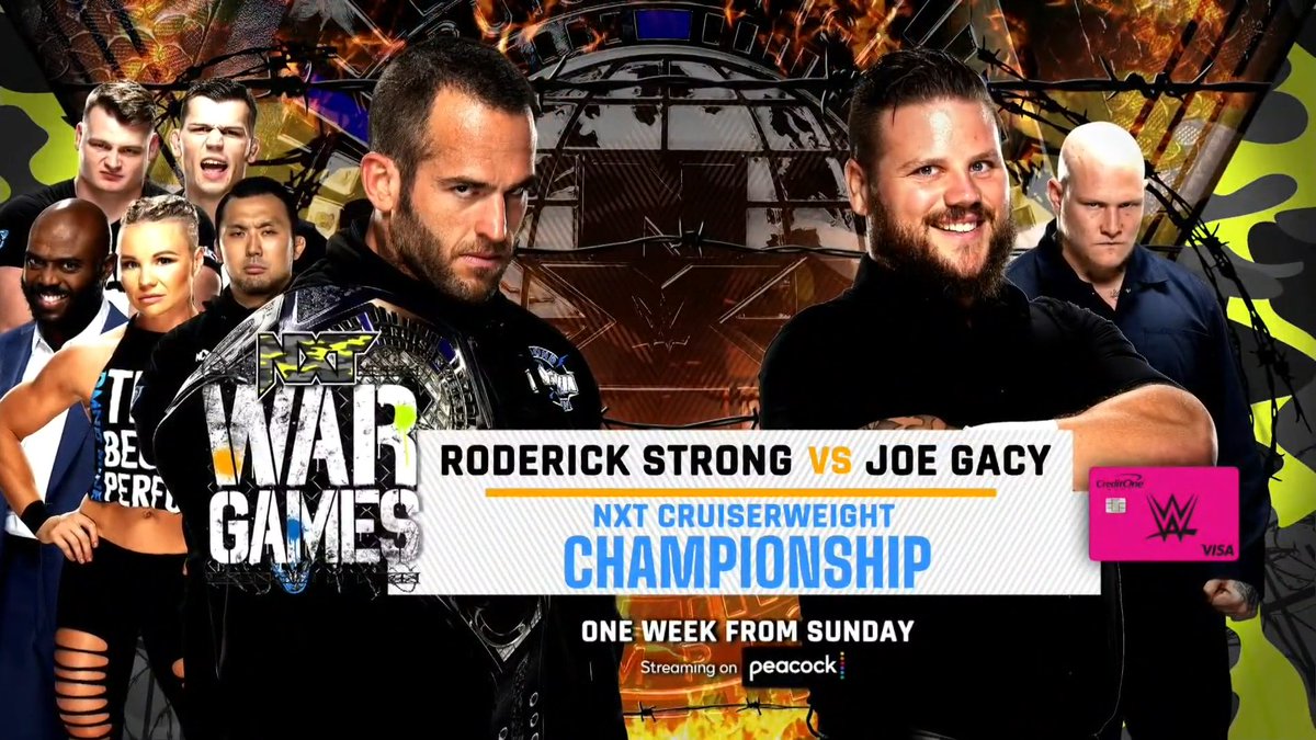 Gacy to challenge for Cruiserweight title at WWE NXT WarGames