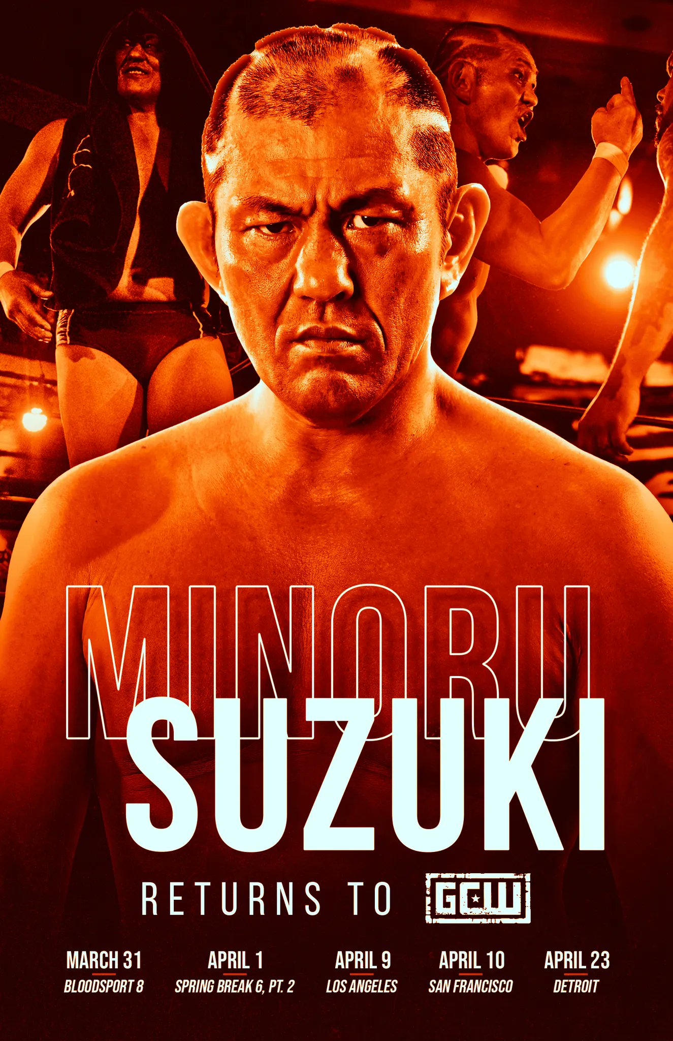 Minoru Suzuki returning to GCW for Bloodsport, Spring Break, three more shows