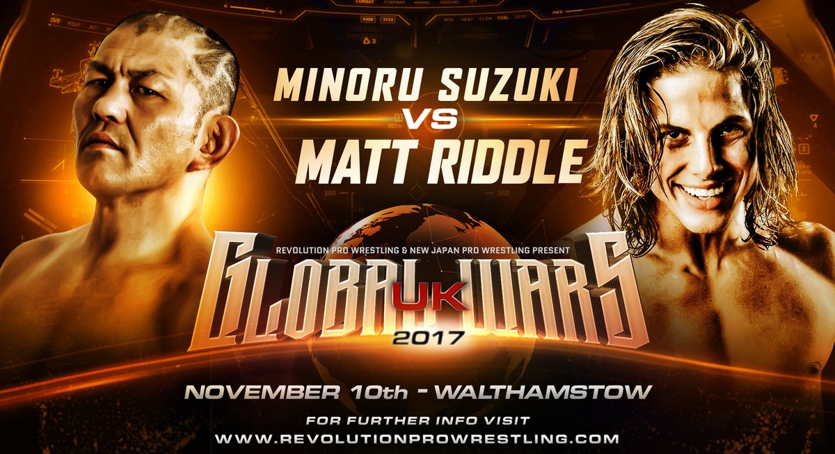 RevPro Global Wars UK results: Minoru Suzuki vs. Matt Riddle