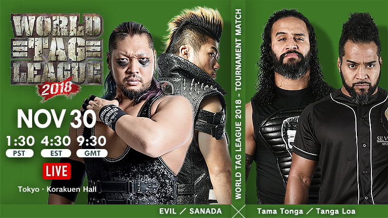 NJPW World Tag League live results: SANADA & EVIL vs. Guerrillas of Destiny