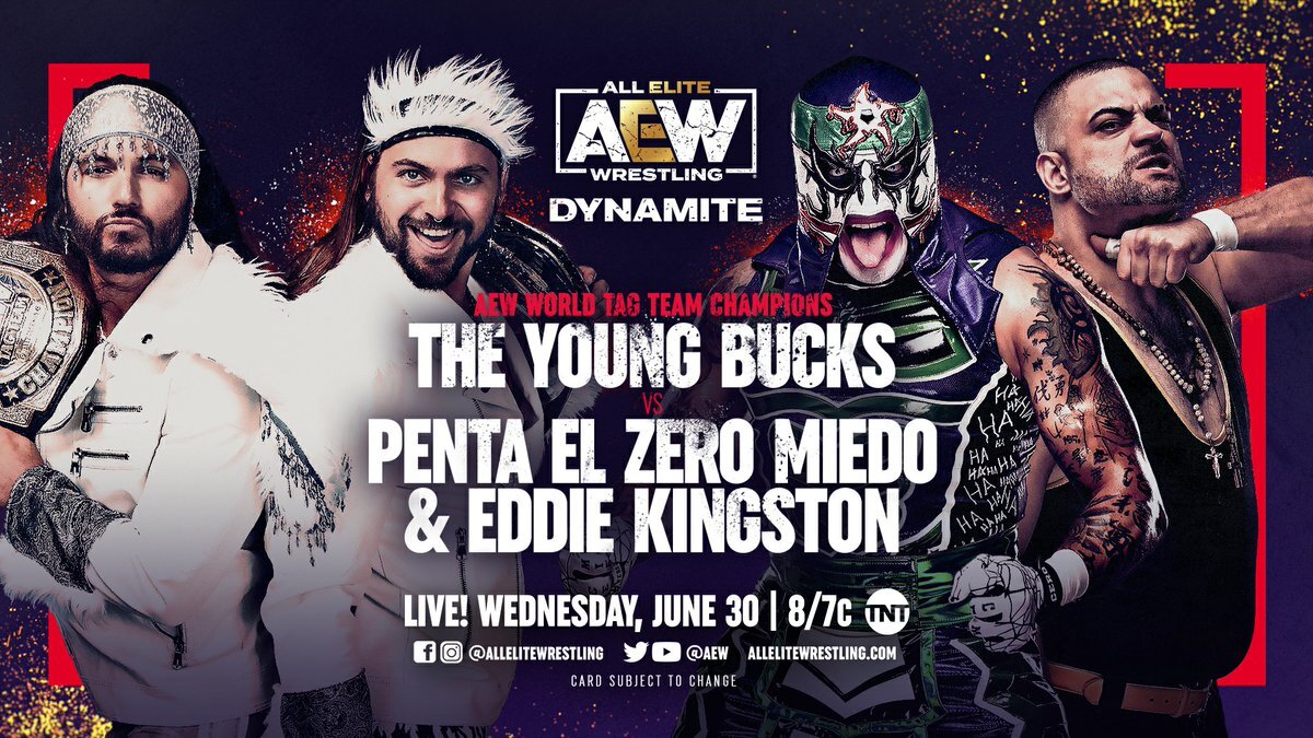 Young Bucks vs. Kingston & Penta set for Wednesday’s AEW Dynamite
